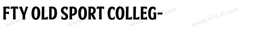 Fty OLD SPORT COLLEG字体转换